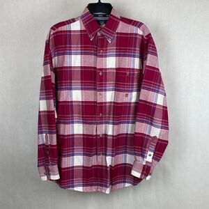 Wrangler TwentyX Button Down Shirt Mens Size Medium Long Sleeve Plaid